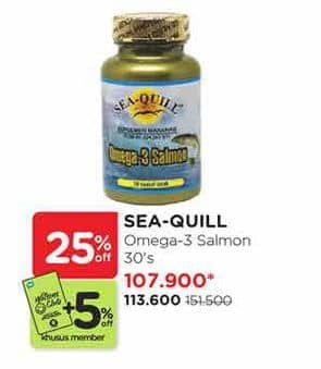 Promo Harga Sea Quill Omega 3 Salmon 30 pcs - Watsons