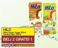 Promo Harga HILO Susu UHT School Milky Brown Sugar, Kacang Hijau 200 ml - Yogya