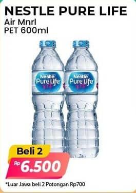 Promo Harga Nestle Pure Life Air Mineral 600 ml - Alfamart