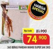 Promo Harga 365 Beras Pandan Wangi Super 5000 gr - Superindo