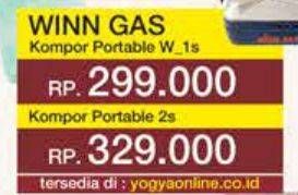 Promo Harga Winn Gas Kompor Gas Portable W2S  - Yogya