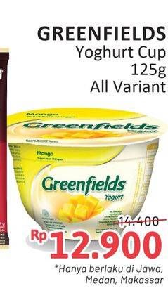 Promo Harga Greenfields Yogurt All Variants 125 gr - Alfamidi
