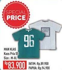 Promo Harga MAN KLAS Kaos Pria S/S M-XL  - Hypermart