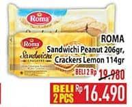 Promo Harga Roma Sandwich Peanut Butter, Lemon 114 gr - Hypermart