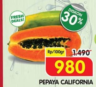 Promo Harga Pepaya California per 100 gr - Superindo