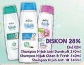 Promo Harga Emeron Shampoo Hijab Anti Dandruff, Clean Fresh, Anti Hairfall 340 ml - Hypermart