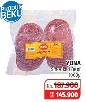 Promo Harga YONA Smoked Beef 1 kg - Lotte Grosir