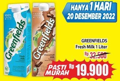 Promo Harga Greenfields Fresh Milk 1000 ml - Hypermart