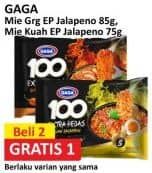 Promo Harga Gaga 100 Extra Pedas Kuah Jalapeno, Goreng Jalapeno 75 gr - Alfamart