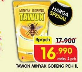 Promo Harga TAWON Minyak Goreng 1000 ml - Superindo