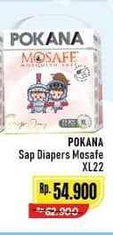 Promo Harga Pokana Mosafe Sap Diapers XL22 22 pcs - Alfamart