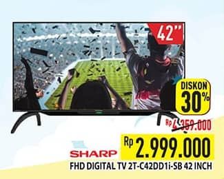 Promo Harga Sharp LED TV 2K DIGITAL 2T-C42DD1i  - Hypermart