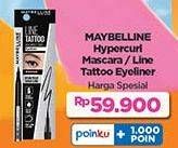 Promo Harga Maybelline Hypercurl Mascara, Line Tattoo Eyeliner  - Indomaret