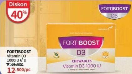 Promo Harga Fortiboost Vitamin D3 1000 IU 6 pcs - Guardian
