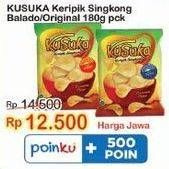 Promo Harga KUSUKA Keripik Singkong Balado, Original 180 gr - Indomaret