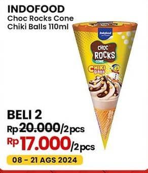 Promo Harga Indoeskrim Choc Rocks Cone Chiki Balls 110 ml - Indomaret