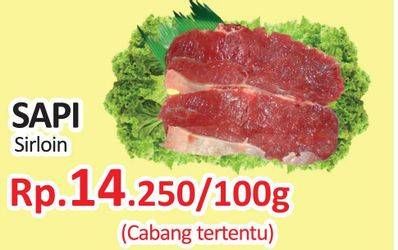 Promo Harga Daging Has Luar (Daging Sirloin) per 100 gr - Yogya