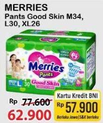 Promo Harga Merries Pants Good Skin XL26, M34, L30 26 pcs - Alfamart