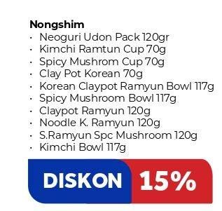 Promo Harga NONGSHIM Noodle  - Carrefour