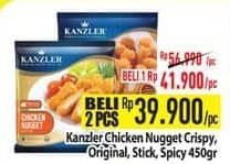 Promo Harga Kanzler Chicken Nugget Crispy, Original, Crispy Spicy, Stick Crispy 450 gr - Hypermart