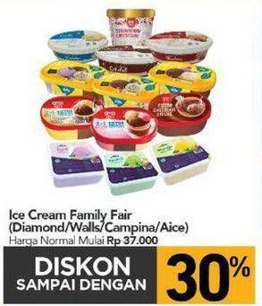 Promo Harga DIAMOND/AICE/WALLS/CAMPINA Ice Cream  - Carrefour