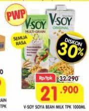 Promo Harga V-soy Soya Bean Milk All Variants 1000 ml - Superindo