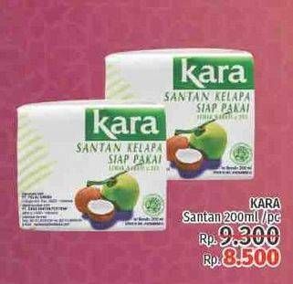 Promo Harga KARA Santan Kelapa Murni 200 ml - LotteMart