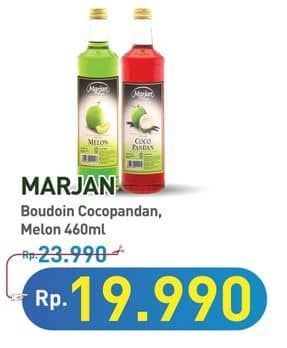 Promo Harga Marjan Syrup Boudoin Cocopandan, Melon 460 ml - Hypermart