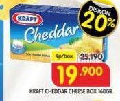 Promo Harga Kraft Cheese Cheddar 160 gr - Superindo