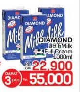 Promo Harga Diamond Milk UHT Full Cream 1000 ml - LotteMart