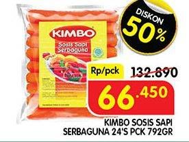 Promo Harga KIMBO Sosis Sapi Serbaguna 24 pcs - Superindo