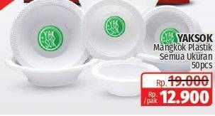 Promo Harga Yaksok Mangkok Plastik Putih All Variants 50 pcs - Lotte Grosir