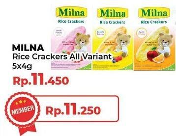 Promo Harga Milna Rice Crackers All Variants 20 gr - Yogya
