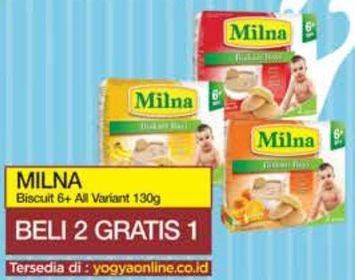 Promo Harga MILNA Biskuit Bayi 6+ All Variants 130 gr - Yogya