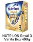 Promo Harga NUTRILON Royal 3 Susu Pertumbuhan Vanila 400 gr - Alfamart