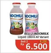 Promo Harga INDOMILK Susu Cair Botol All Variants per 2 botol 190 ml - Alfamidi