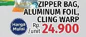 Promo Harga BAGUS Zipper Bag/Aluminium Foil/Cling Wrap  - LotteMart
