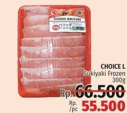 Promo Harga CHOICE L Daging Sukiyaki 300 gr - LotteMart