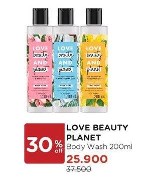 Promo Harga LOVE BEAUTY AND PLANET Body Wash 200 ml - Watsons