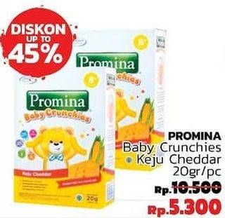 Promo Harga PROMINA 8+ Baby Crunchies Keju 20 gr - LotteMart