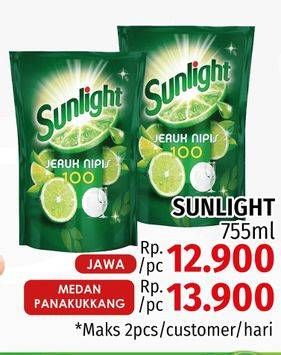 Promo Harga SUNLIGHT Pencuci Piring Jeruk Nipis 100 755 ml - LotteMart