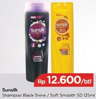 Promo Harga SUNSILK Shampoo Black Shine, Soft And Smooth 125 ml - TIP TOP
