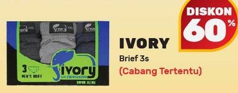 Promo Harga IVORY Brief 3 pcs - Yogya