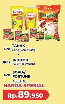 Promo Harga Tanak Beras + Indomie Mie Goreng + Sovia/Fortune Minyak Goreng   - Yogya