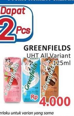 Promo Harga Greenfields UHT All Variants 125 ml - Alfamidi