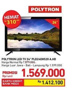 Promo Harga POLYTRON PLD 24D8520 | LED TV 24"  - Carrefour