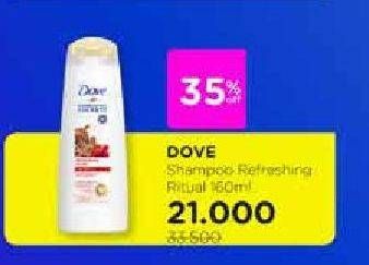 Promo Harga DOVE Shampoo Refreshing Ritual 160 ml - Watsons