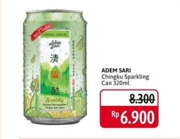Promo Harga ADEM SARI Ching Ku Sparkling Herbal Lemon 320 ml - Alfamidi