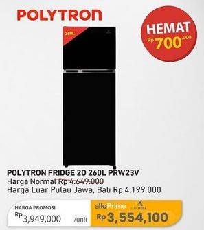 Promo Harga Polytron PRW 23 V 260 ltr - Carrefour