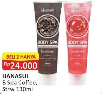 Promo Harga HANASUI Body Spa Gel Coffee, Strawberry 300 ml - Alfamart
